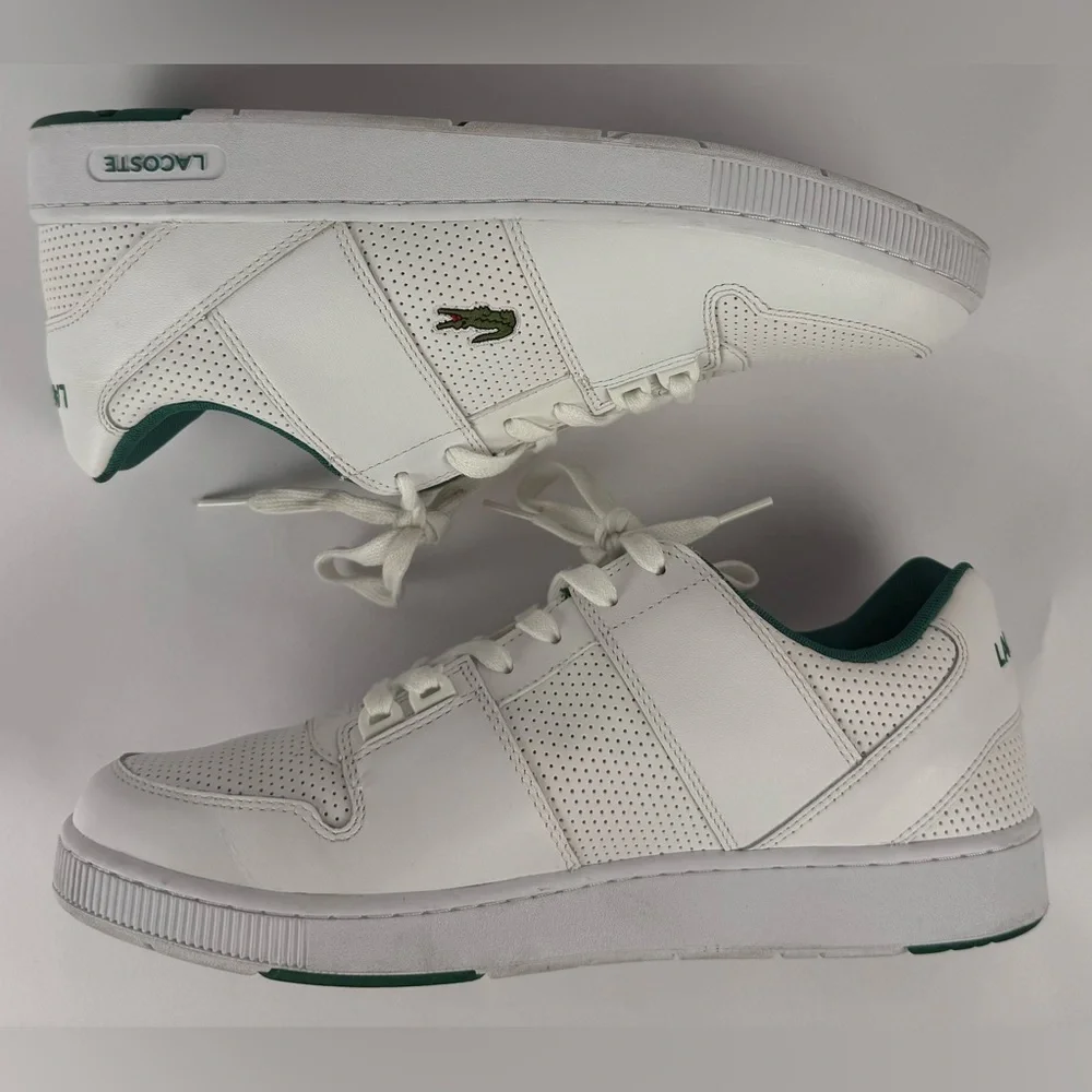 Lacoste Thrill 319 1 US SMA White Leather Sneakers Men’s Size 12 - Picture 8 of 12
